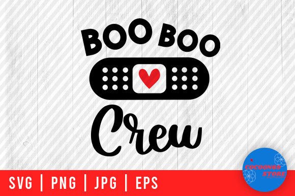 Boo Boo Crew Halloween Nurse Svg for Crafts and Graphics
