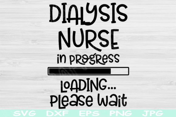 Dialysis Nurse in Progress Loading Svg Graphics and Crafts