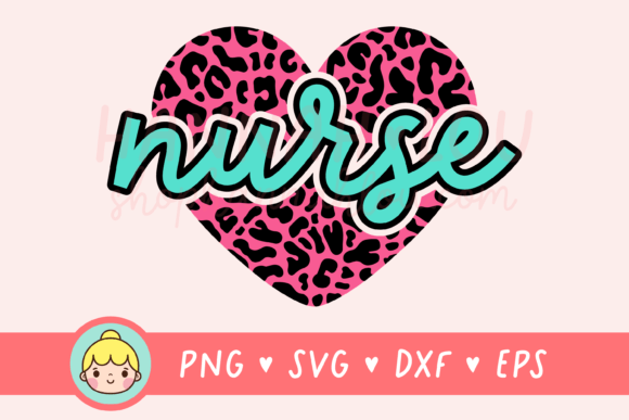 Leopard Print Nurse Graphics for Crafts