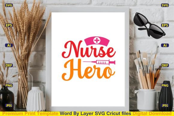 Nurse Hero SVG Design Cut Files