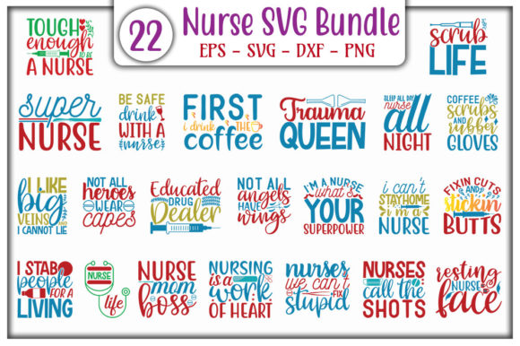 Nurse SVG Quotes Design Bundle: Graphics and Crafts